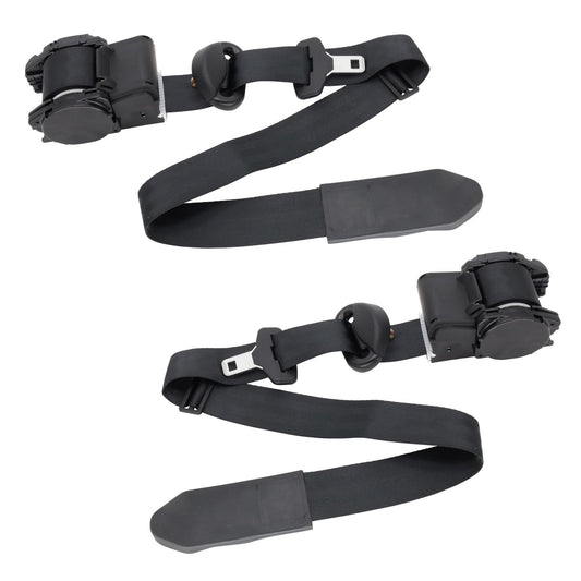 Pair of front black seat belts for Holden VT VX VY VZ Commodore