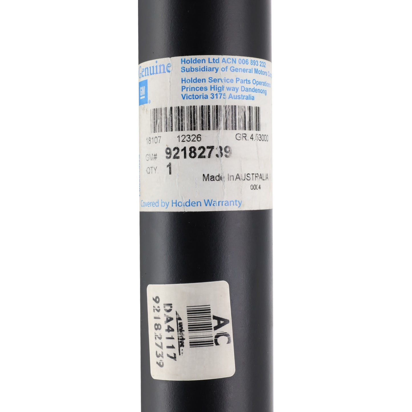 Genuine Front Tailshaft for Holden Adventra Wagon VY VZ