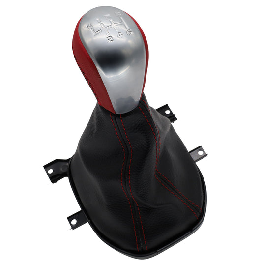 Red Gear Shifter Knob and Boot for Holden VE Commodore - Manual V6