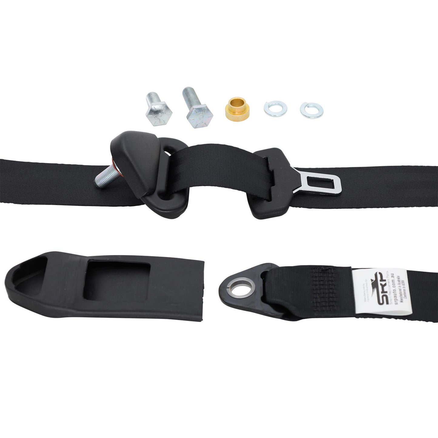 Left Front Seat Belt for Holden VR–VS Commodore in black.