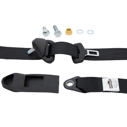 Left Front Seat Belt for Holden VR–VS Commodore in black.