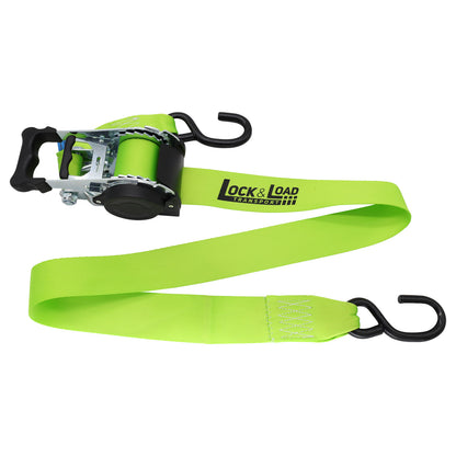 Pair of Retractable Ratchet Straps 50mm Wide 3m Long - RW16