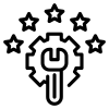 spanner and stars graphic